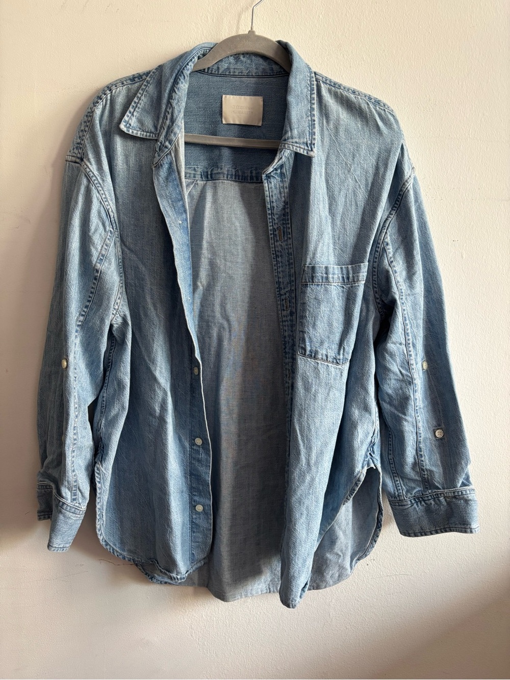 Citizens Of Humanity Light Wash Denim Button-Up Shirt